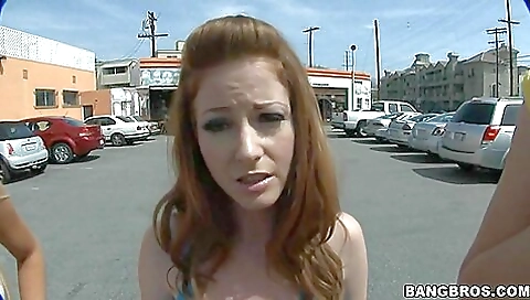 Sexy chick fucks in the park